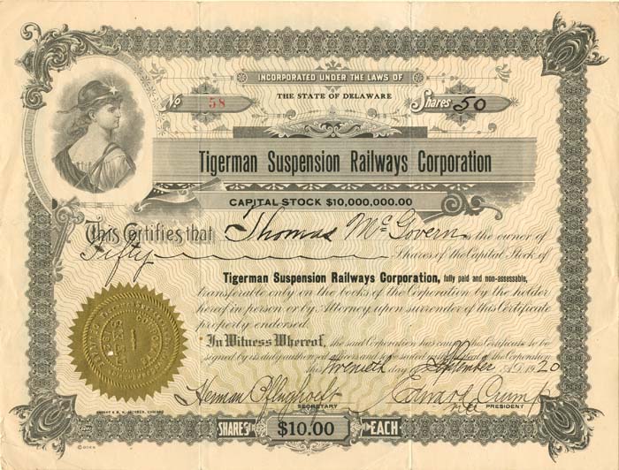 Tigerman Suspension Railways Corporation